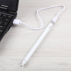 Universal Rechargeable Stylus Pen with 2.3mm Metal Nib for iPhone, iPad, Samsung & Tablets (White)