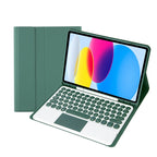 For iPad 11 2025 / 10th Gen 10.9 2022 YA10B-A Lambskin Texture Bluetooth Touch Keyboard Leather Tablet Case with Pen Slot, YA10B-A
