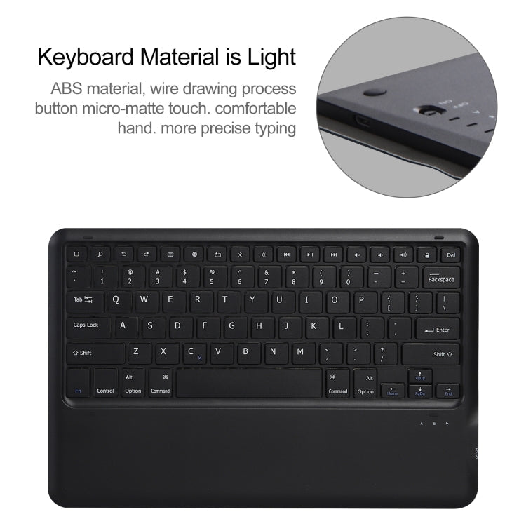 A970B Detachable Bluetooth Keyboard Ultrathin Horizontal Flip Leather Tablet Case with Pen Slot for Samsung Galaxy Tab S7 FE T730 / T736 / S7+ T970 / T975 / T976, with Pen Slot