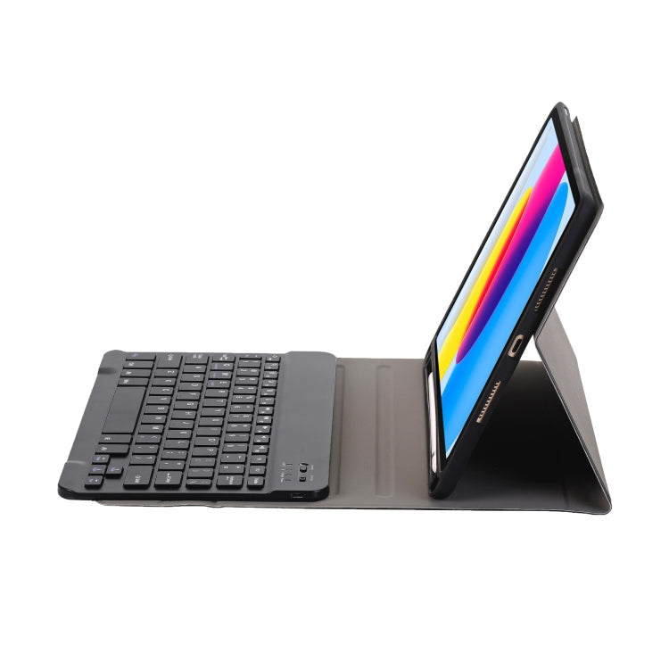 For iPad 11 2025 / 10th Gen 10.9 2022 A10B Lambskin Texture Ultra-thin Bluetooth Keyboard Leather Tablet Case with Pen Slot, A10B