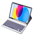 For iPad 11 2025 / 10th Gen 10.9 2022 A10B Lambskin Texture Ultra-thin Bluetooth Keyboard Leather Tablet Case with Pen Slot, A10B