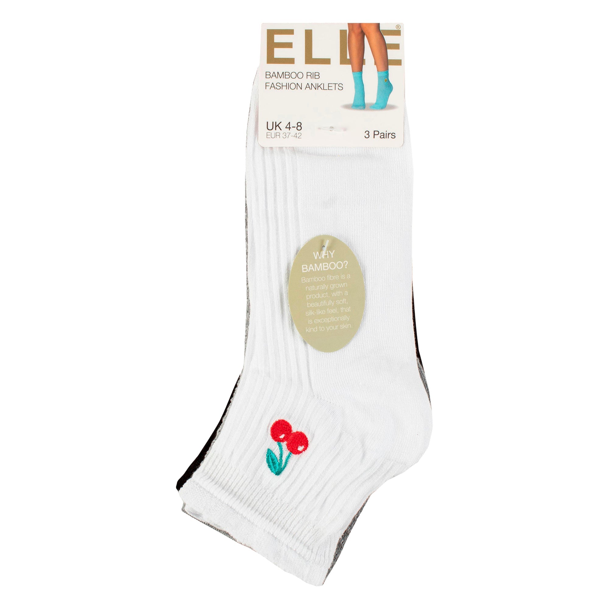 3 Pack Ladies Ribbed Anklet Socks with Frill Welt - Soft Stylish Everyday Fit