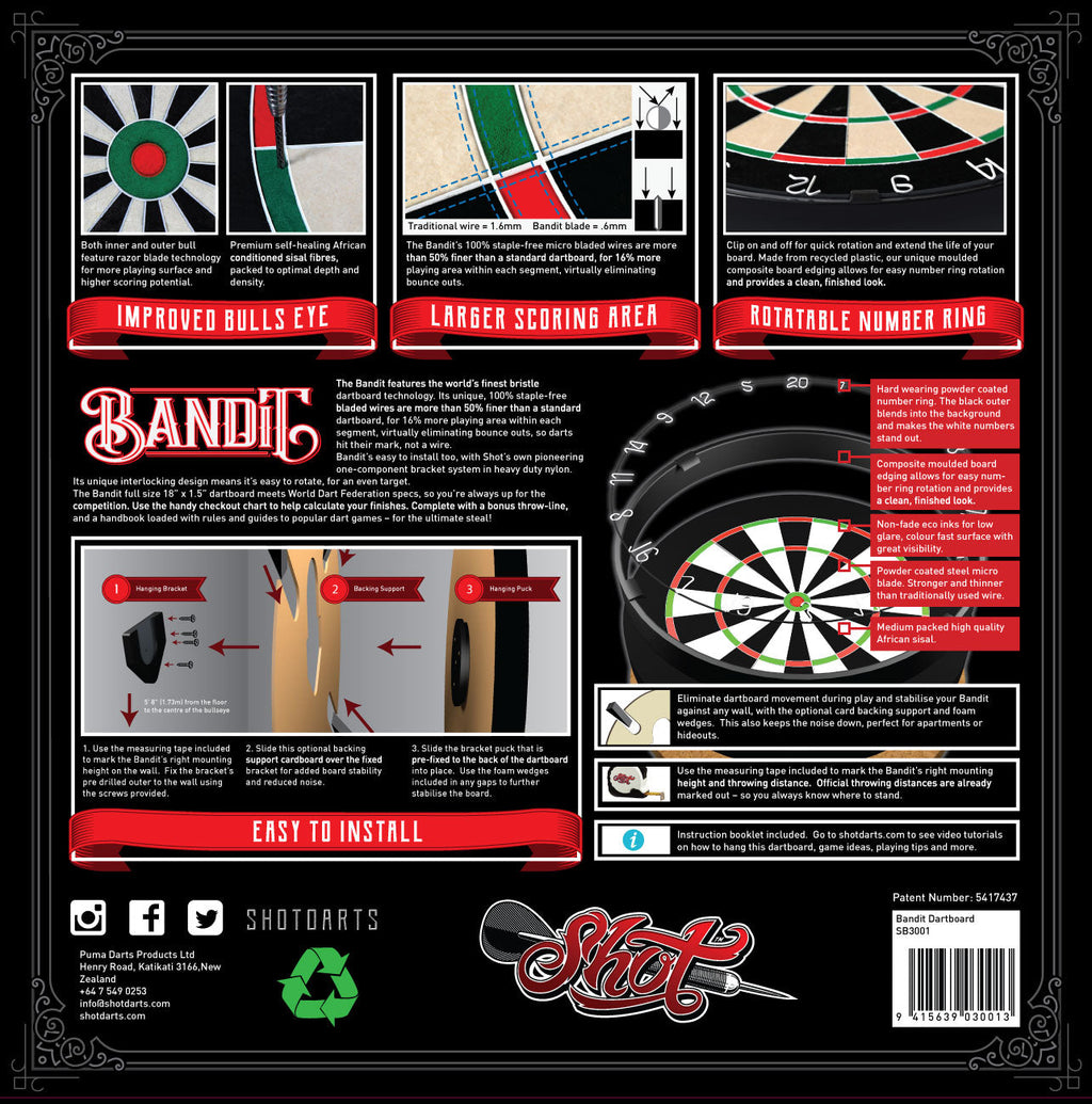 Shot Bandit Dartboard