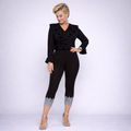 3/4 Length Beaded Scallop Hem Leggings