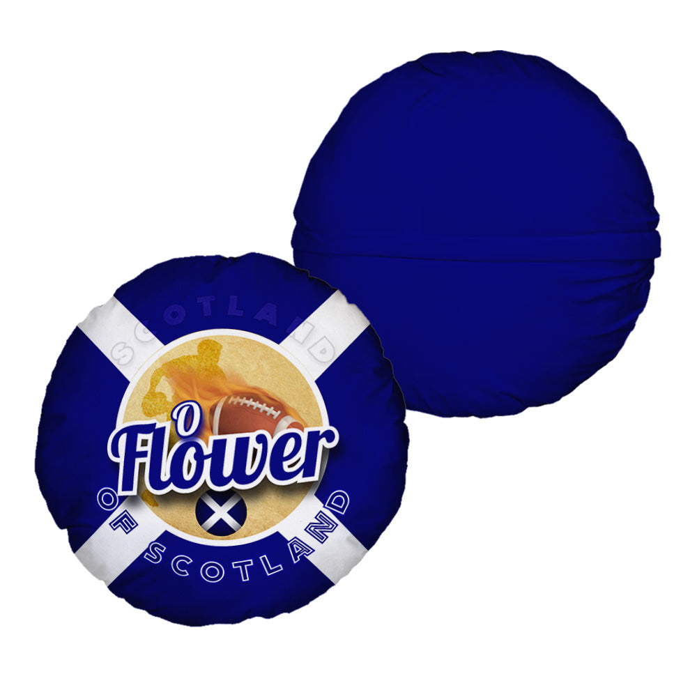 Scotland Rugby Union Flower  - Legend Collection - Circle Cushion 14"