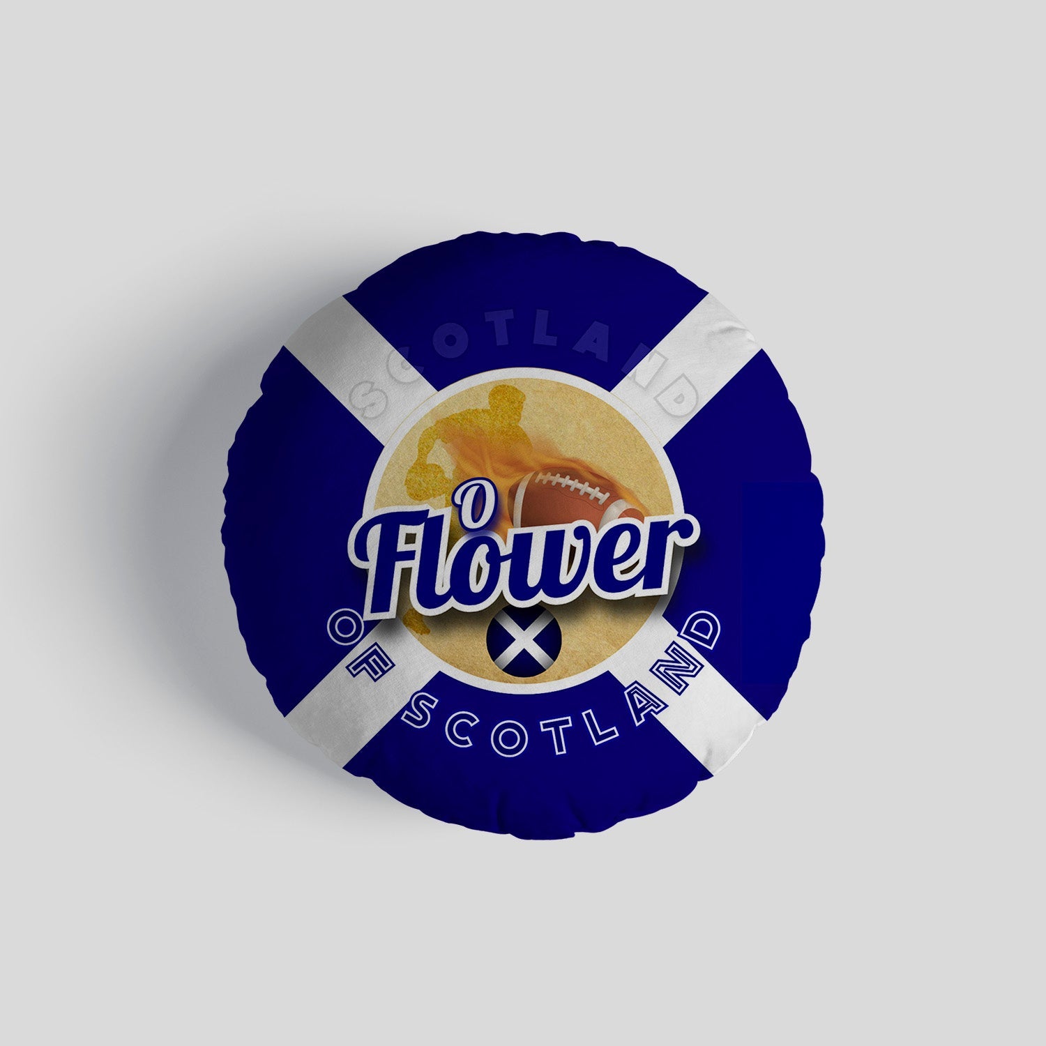 Scotland Rugby Union Flower  - Legend Collection - Circle Cushion 14"