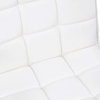 Vinsetto Office Chair, Makeup Vanity Chair, Mid Back Computer Chair, PU Leather Swivel Study Chair with Adjustable Height, Armrest and Rolling Wheels, White