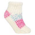 1 Pair Ladies Sherpa Lined Slipper Socks - Warm Fluffy Cosy Indoor Comfort