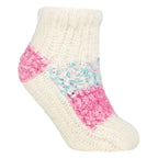 1 Pair Ladies Sherpa Lined Slipper Socks - Warm Fluffy Cosy Indoor Comfort