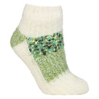 1 Pair Ladies Sherpa Lined Slipper Socks - Warm Fluffy Cosy Indoor Comfort