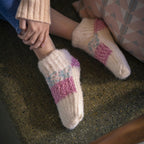 1 Pair Ladies Sherpa Lined Slipper Socks - Warm Fluffy Cosy Indoor Comfort