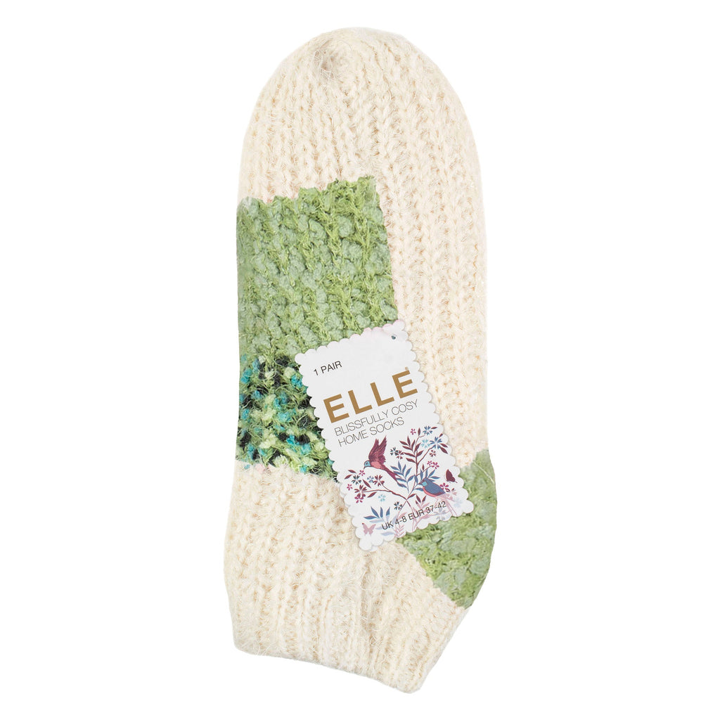 1 Pair Ladies Sherpa Lined Slipper Socks - Warm Fluffy Cosy Indoor Comfort