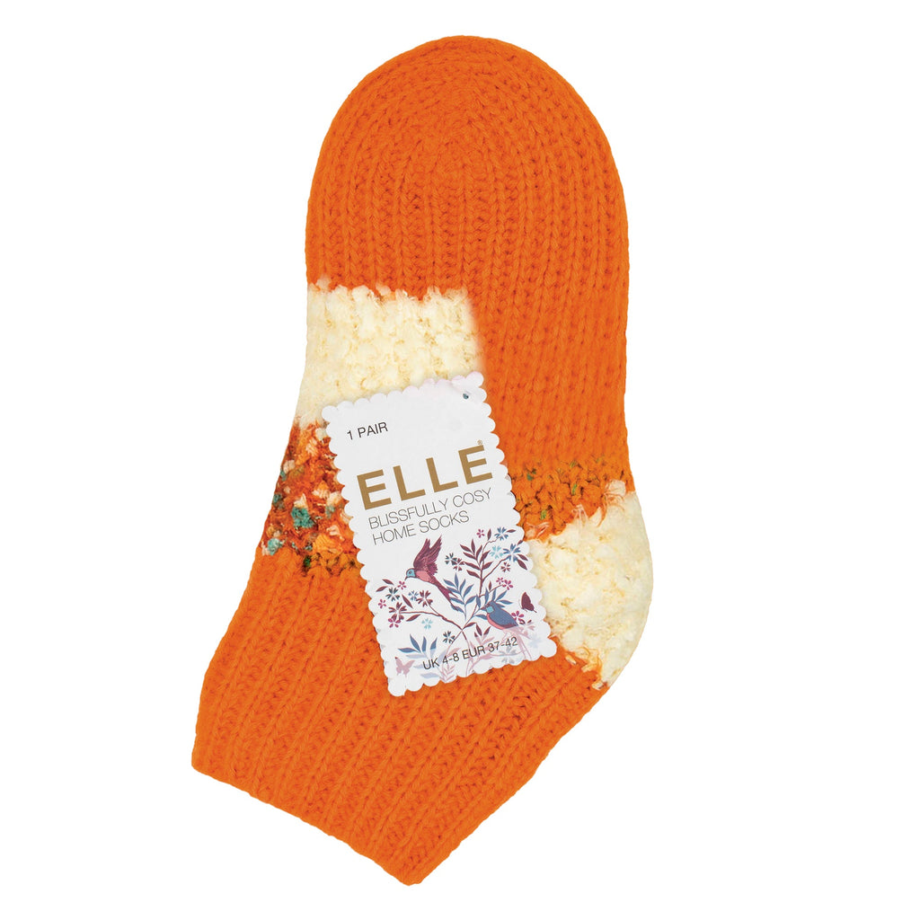 1 Pair Ladies Sherpa Lined Slipper Socks - Warm Fluffy Cosy Indoor Comfort