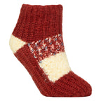 1 Pair Ladies Sherpa Lined Slipper Socks - Warm Fluffy Cosy Indoor Comfort