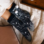1 Pair Ladies Sherpa Lined Grip Socks - Warm Fluffy Cosy Non-Slip Comfort