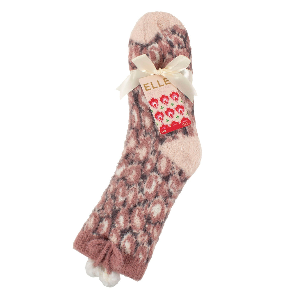 1 Pair Ladies Sherpa Lined Grip Socks - Warm Fluffy Cosy Non-Slip Comfort
