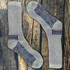 Mens 6 Pairs Multipack Crew Wool Socks: Reinforced Heel & Toe