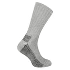 Mens 6 Pairs Multipack Crew Wool Socks: Reinforced Heel & Toe