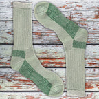 Mens 6 Pairs Multipack Crew Wool Socks: Reinforced Heel & Toe