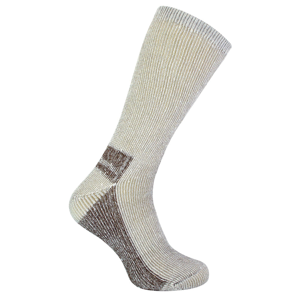 Mens 6 Pairs Multipack Crew Wool Socks: Reinforced Heel & Toe