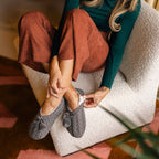 1 Pair Ladies Cable Knit Moccasin Bootie - Warm Soft Cosy Indoor Slippers