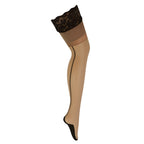 Ladies High Waisted Sheer Black Seamed Tights