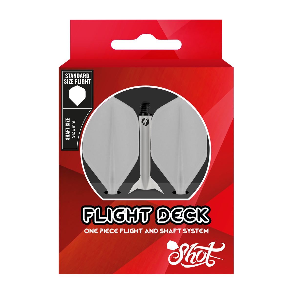 Shot Flight Deck-One Piece Dart Flight and Shaft System