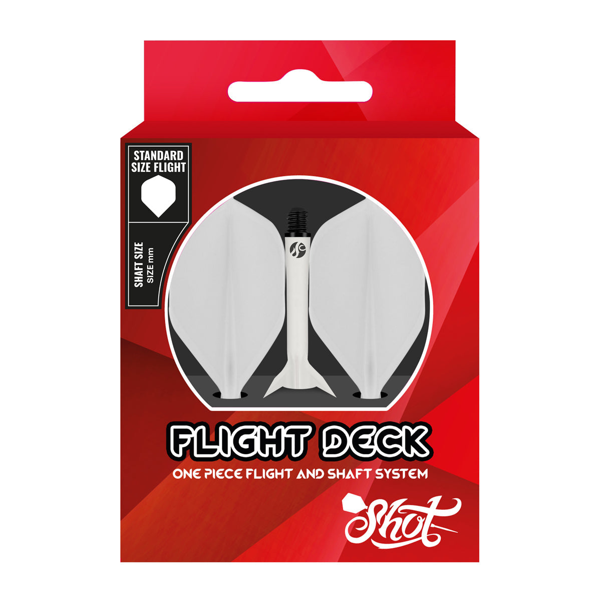 Shot Flight Deck-One Piece Dart Flight and Shaft System