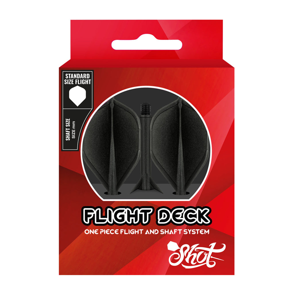 Shot Flight Deck-One Piece Dart Flight and Shaft System