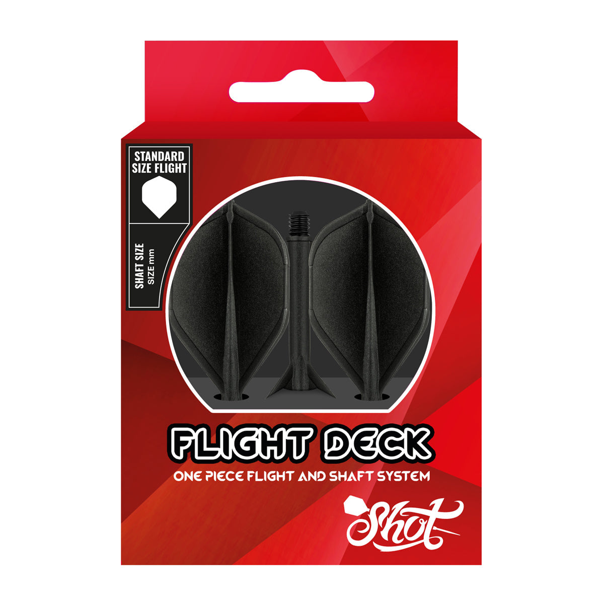 Shot Flight Deck-One Piece Dart Flight and Shaft System