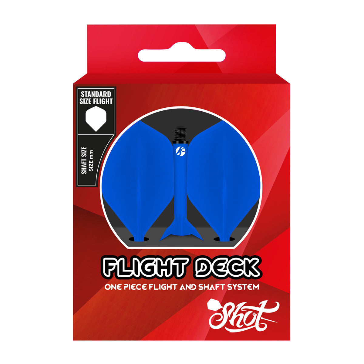 Shot Flight Deck-One Piece Dart Flight and Shaft System