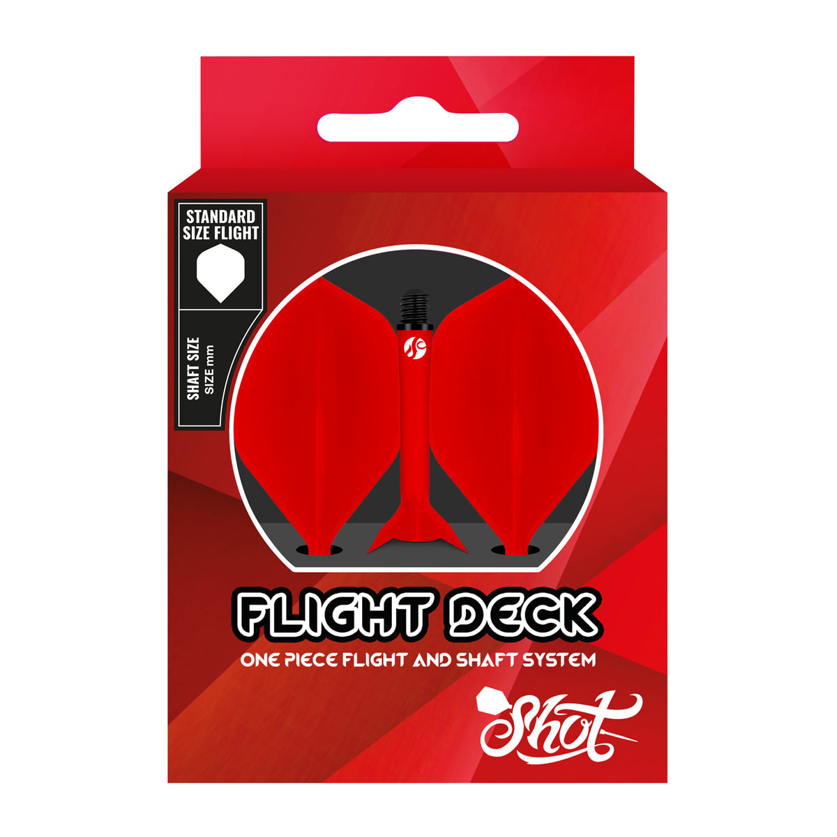 Shot Flight Deck-One Piece Dart Flight and Shaft System