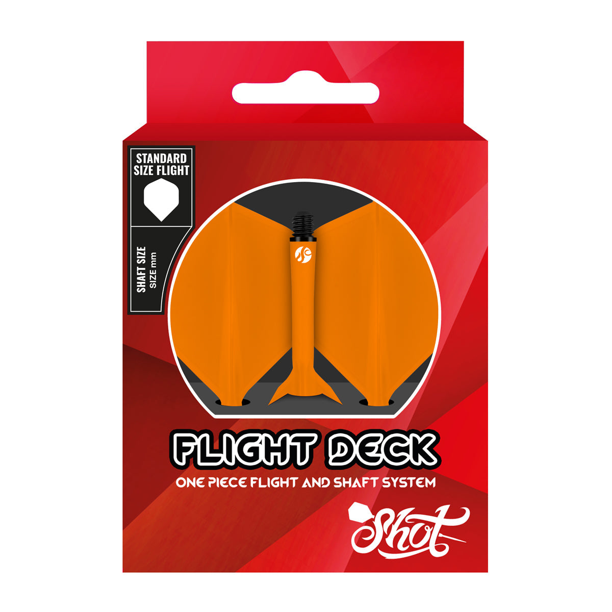 Shot Flight Deck-One Piece Dart Flight and Shaft System