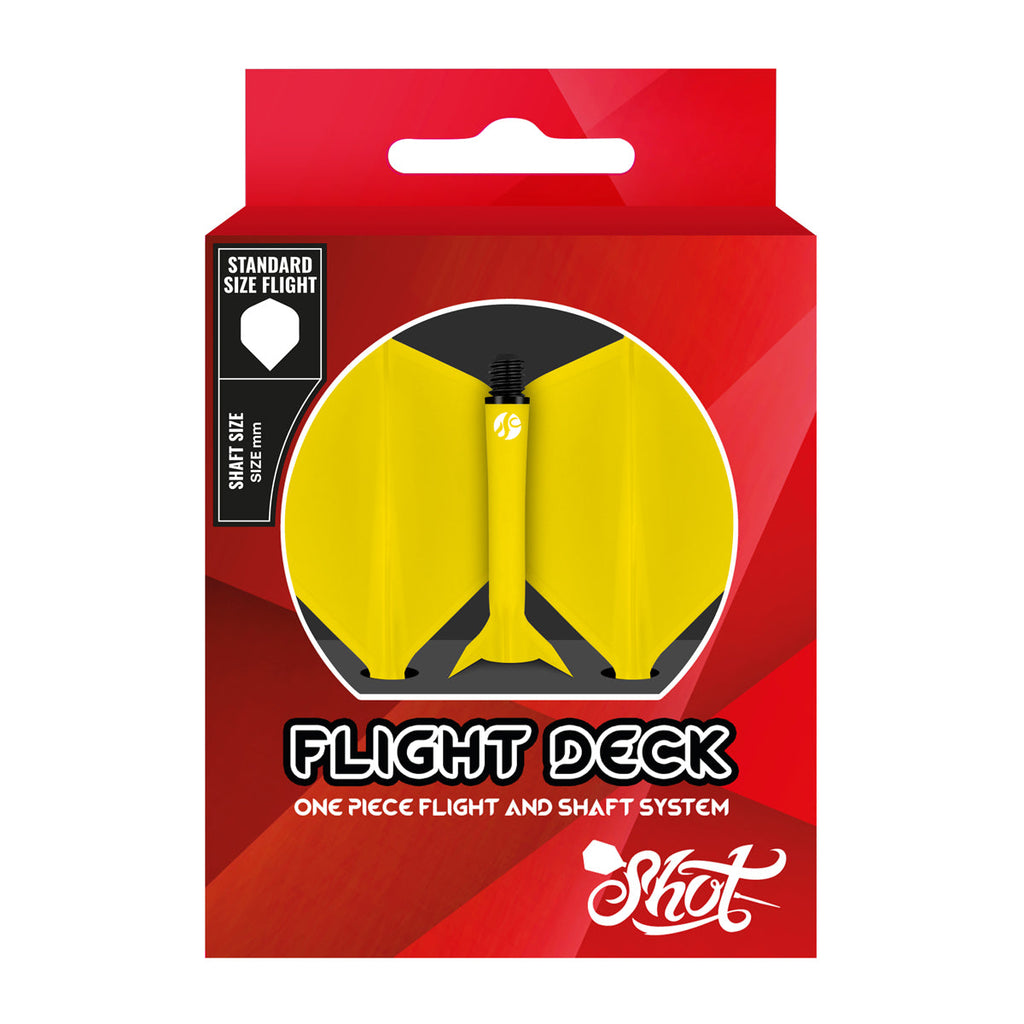 Shot Flight Deck-One Piece Dart Flight and Shaft System