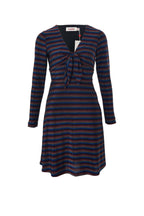 Sidney Sparkle Stripe Fit & Flare Mini Dress - Gold