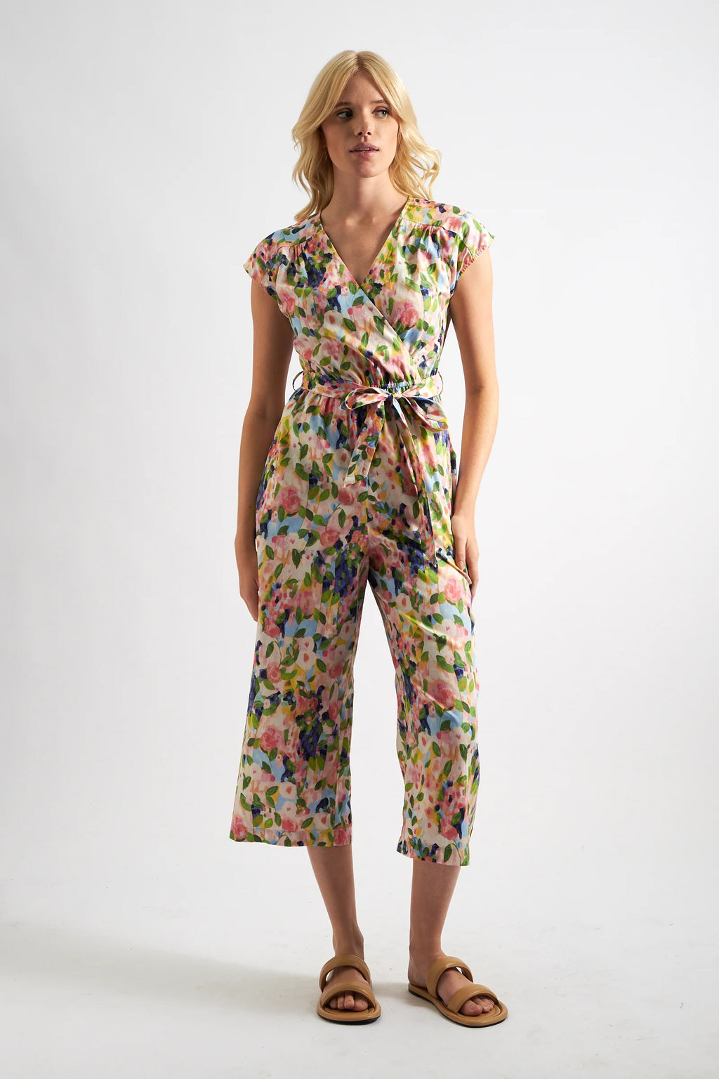 Sidra Summer Dream Print Crop Jumpsuit