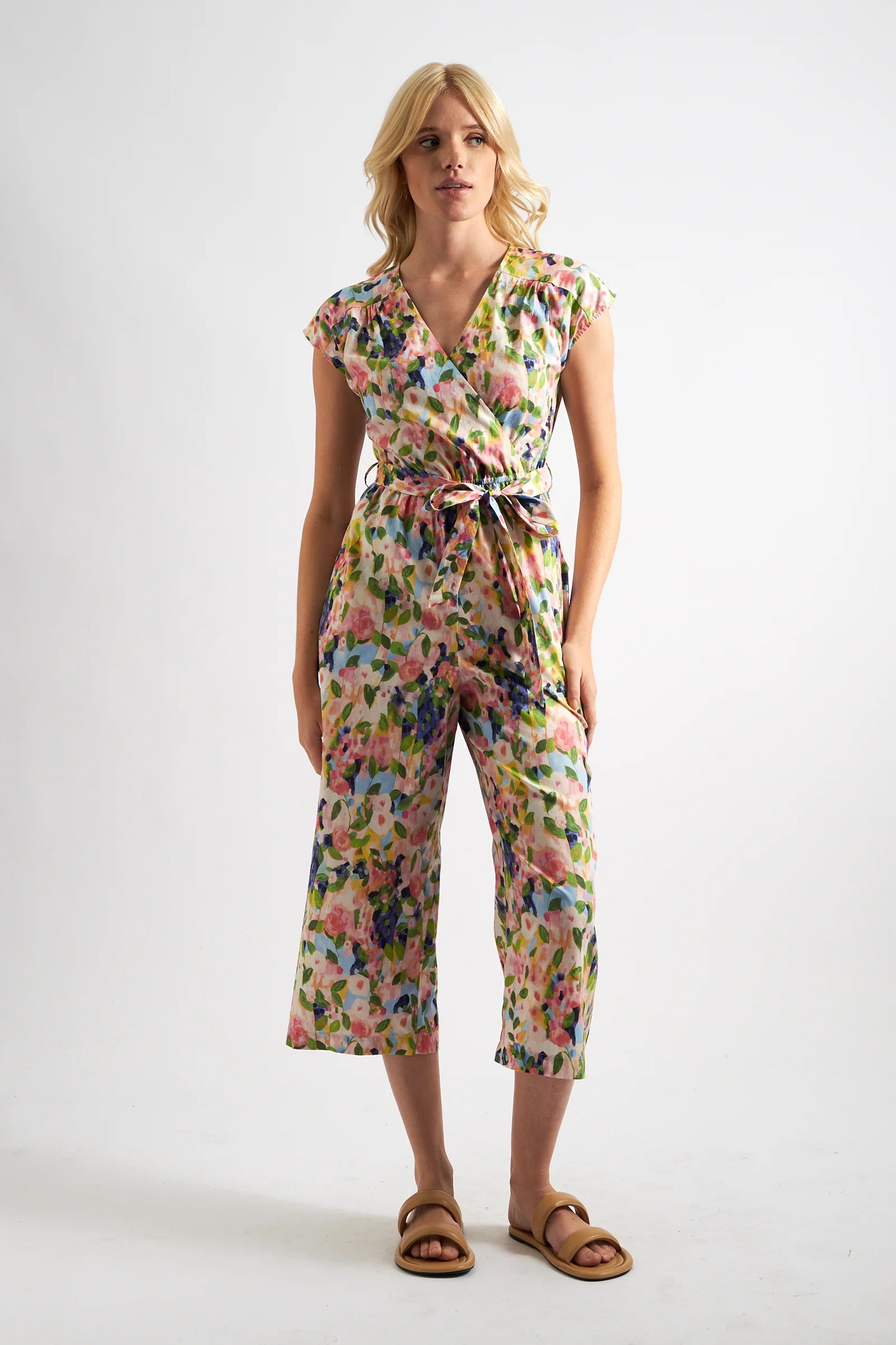 Sidra Summer Dream Print Crop Jumpsuit