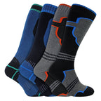 4 Pack Boys Thermal Ski Socks | Knee High Socks for Snow Boots