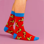 6 Pack Mens Bamboo Design Socks - Soft Breathable Everyday Patterned Fit