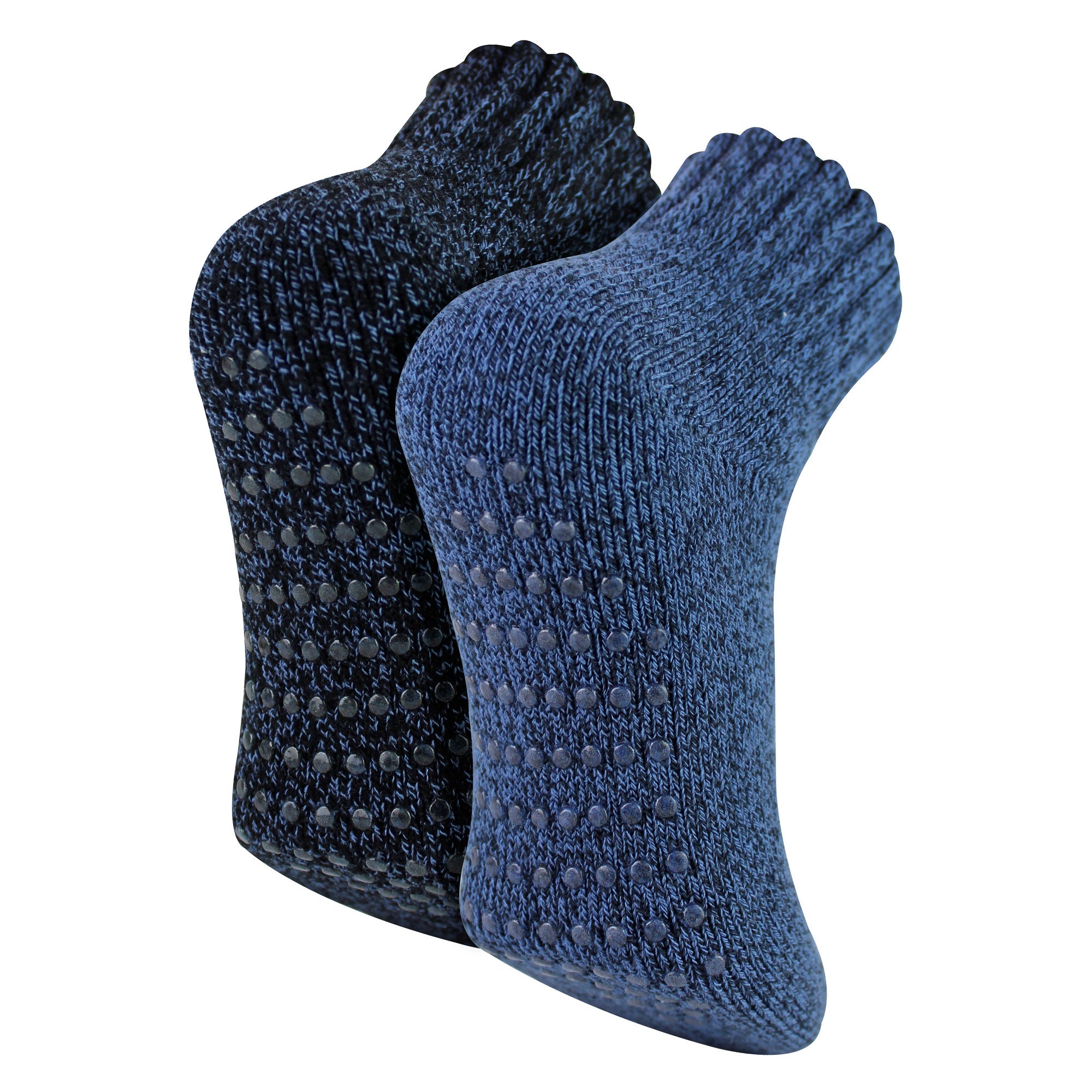 2 Pack Mens Slipper Socks With Grippers | Warm Soft Non Slip Socks