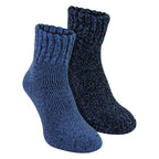 2 Pack Mens Slipper Socks With Grippers | Warm Soft Non Slip Socks