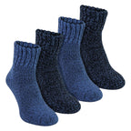 4 Pack Mens Slipper Socks With Grippers | Warm Soft Non Slip Socks