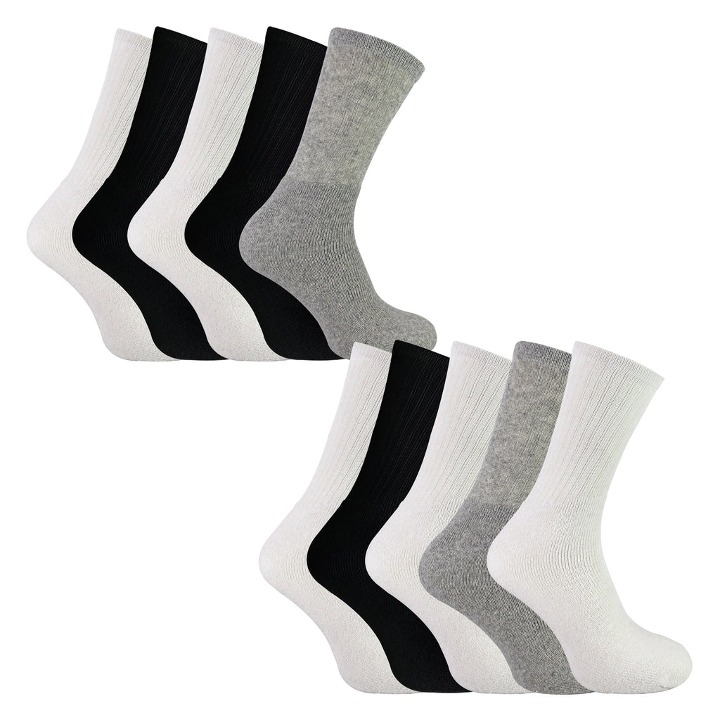 Mens 10 Pack Multipack Sport Socks | Breathable Cotton Running Socks