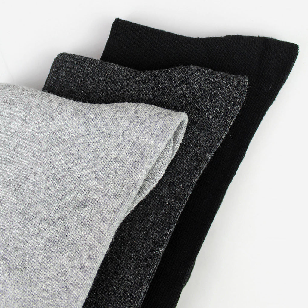7 Pack Mens Classic Suit Socks - Soft Breathable Plain Dress Socks