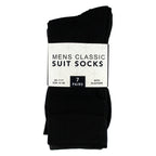 7 Pack Mens Classic Suit Socks - Soft Breathable Plain Dress Socks