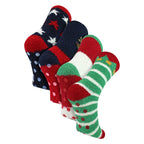 4 Pack Mens Christmas Novelty Bed Socks - Warm Festive Cosy Winter Comfort