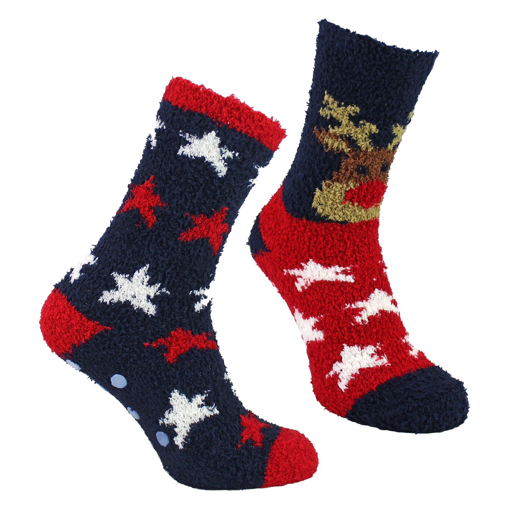 4 Pack Mens Christmas Novelty Bed Socks - Warm Festive Cosy Winter Comfort