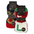 4 Pack Mens Christmas Novelty Bed Socks - Warm Festive Cosy Winter Comfort