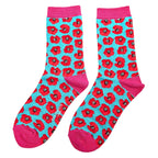 1 Pack Ladies Novelty Poppy Bamboo Socks