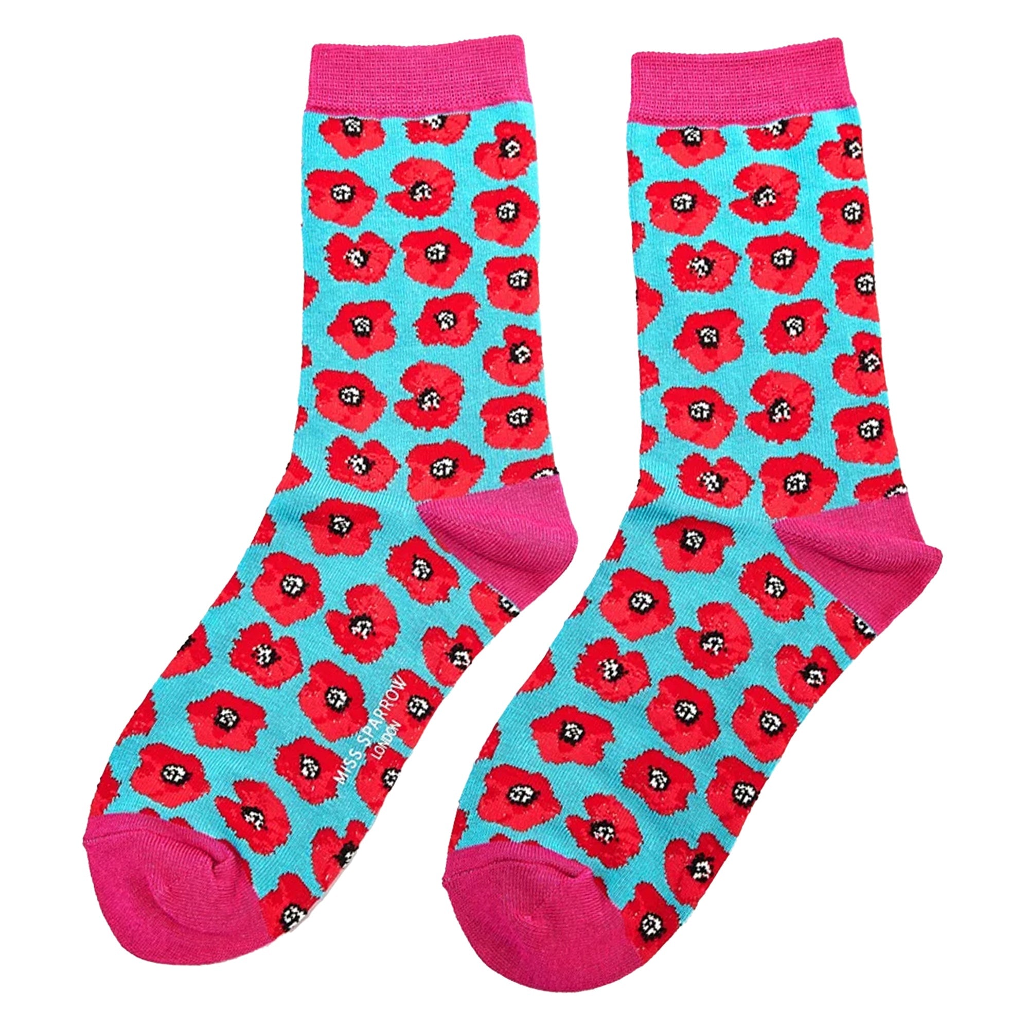 1 Pack Ladies Novelty Poppy Bamboo Socks